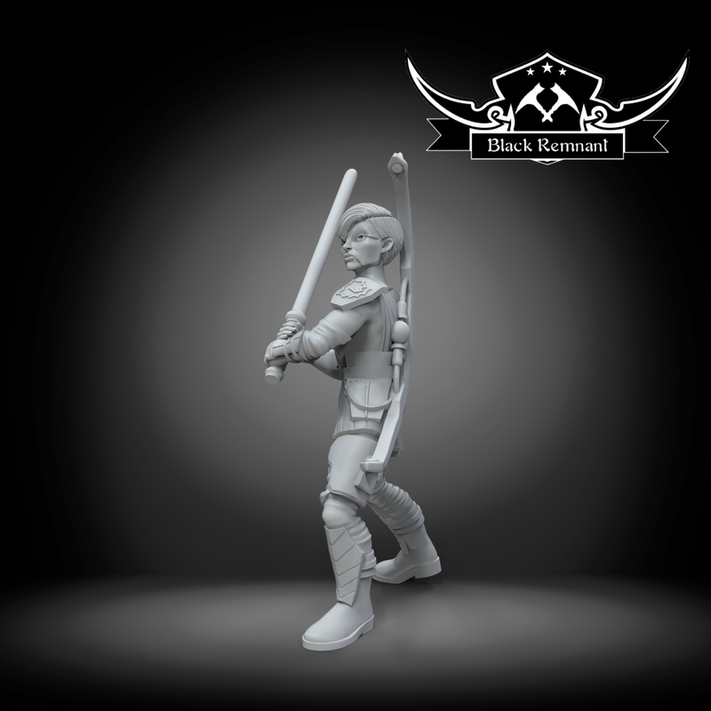 Dark sister dark disciple version (2 poses) - Star Wars Legion Proxy