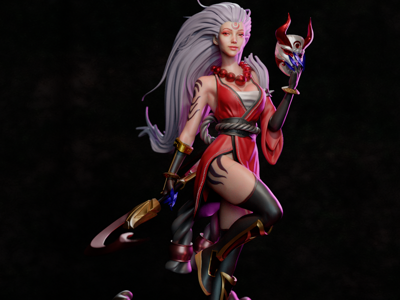 Blood Moon Diana Resin Statue - view 1