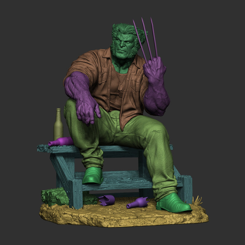 Logan Resin Statue - Design 1 - view 3