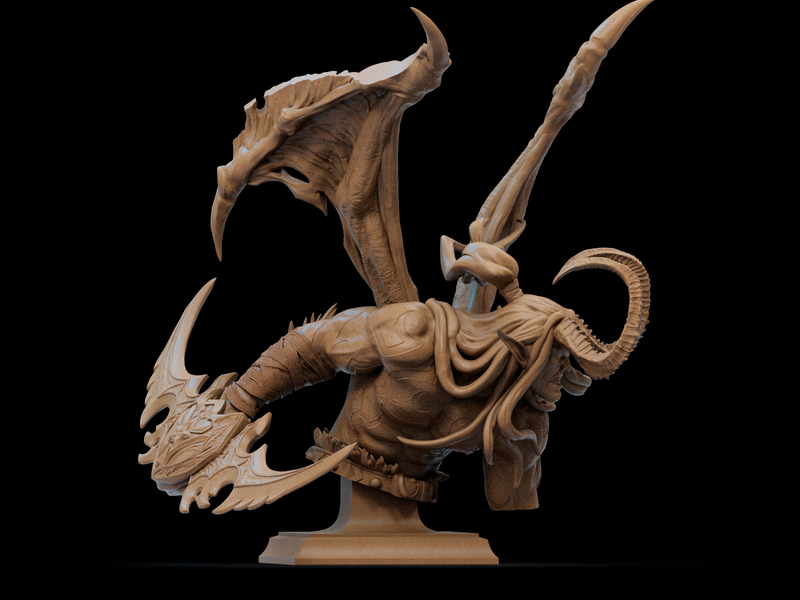 ILLIDAN Resin Bust - view 3