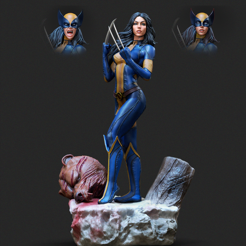 X-23 Resin Statue - view 3