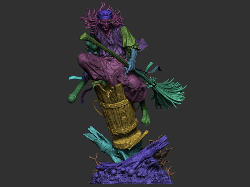 Baba Yaga Resin Statue - view 4
