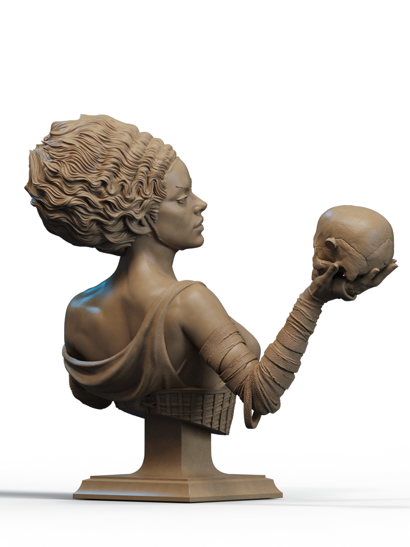 Frankenstein Bride Resin Bust - view 3