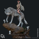 Princess Mononoke Resin Statue - view 3