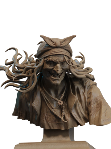 Baba Yaga Resin Bust - view 1