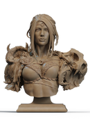 Barbarian Queen Resin Bust - view 1