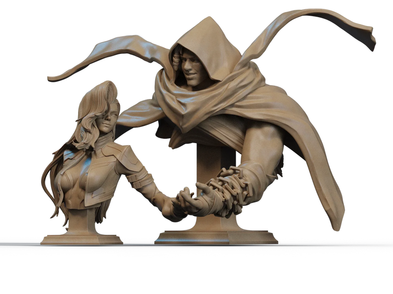 Cloak and Dagger Resin Bust - view 1
