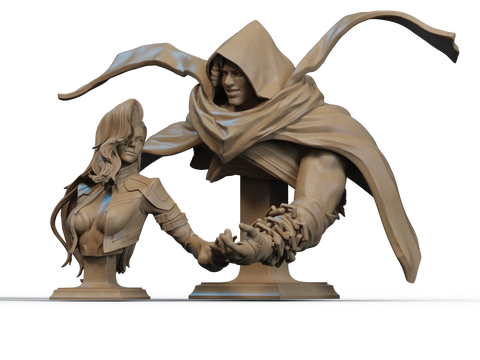 Cloak and Dagger Resin Bust - view 1