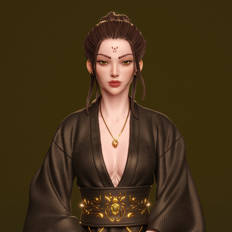 Queen Spider Resin Statue - view 1