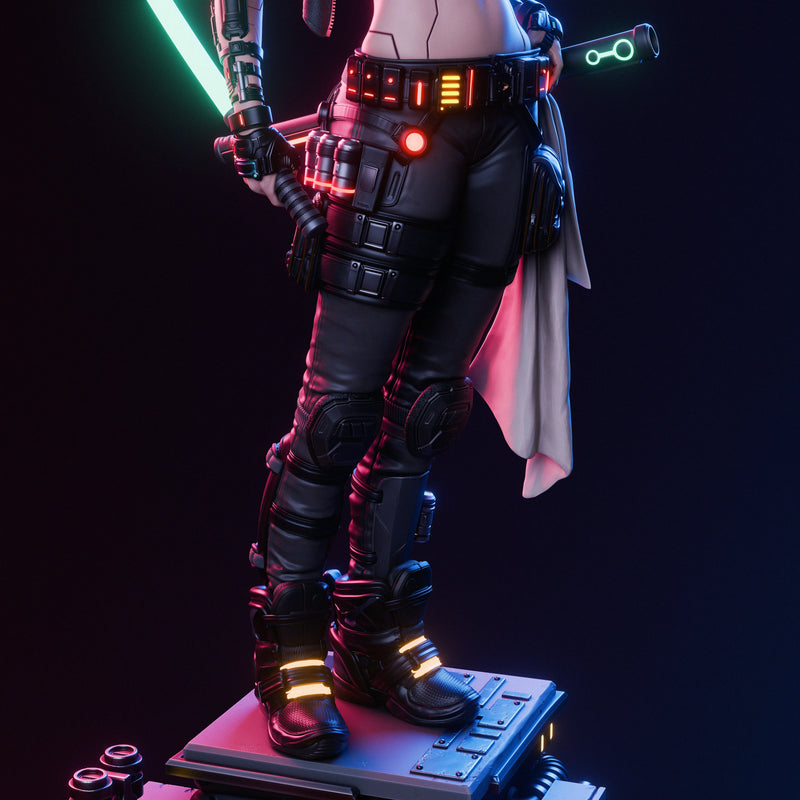 Cyber Samurai Resin Statue - view 2