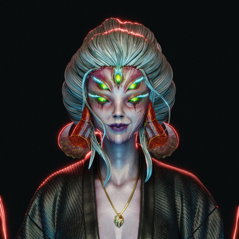 Queen Spider Resin Statue - view 2