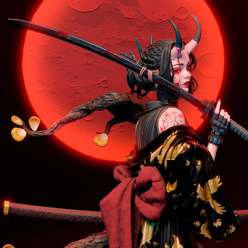 Oni Resin Statue - view 2
