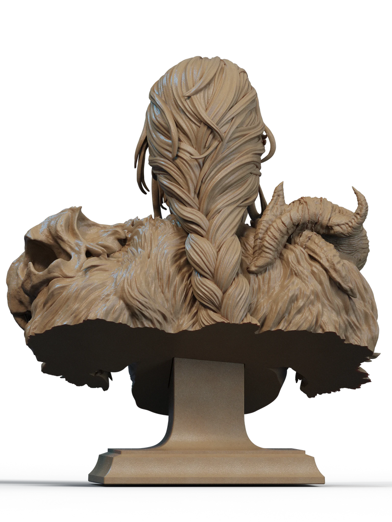 Barbarian Queen Resin Bust - view 3
