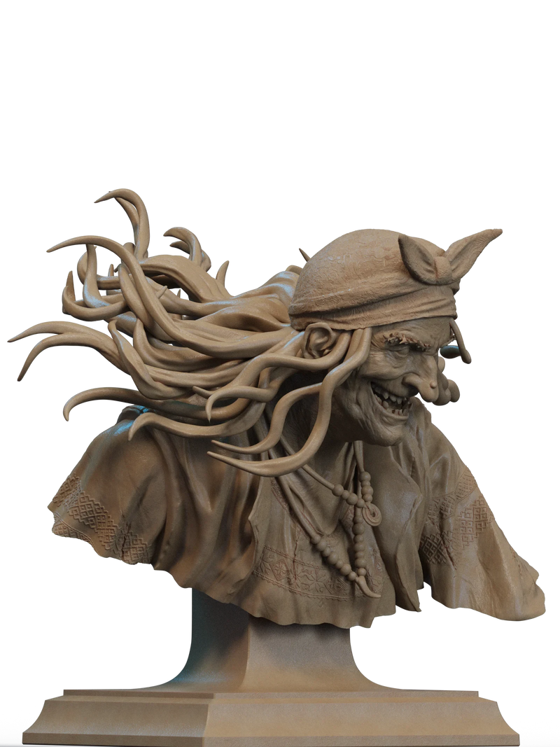 Baba Yaga Resin Bust - view 3