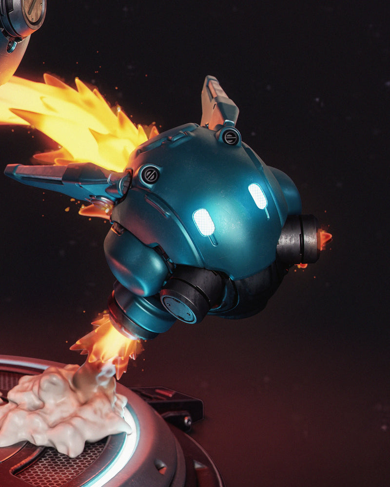 Nillai and BBlue Resin Statue - view 4
