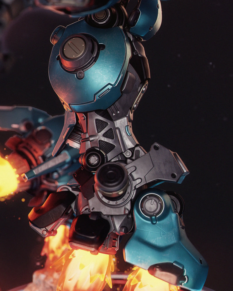 Nillai and BBlue Resin Statue - view 5