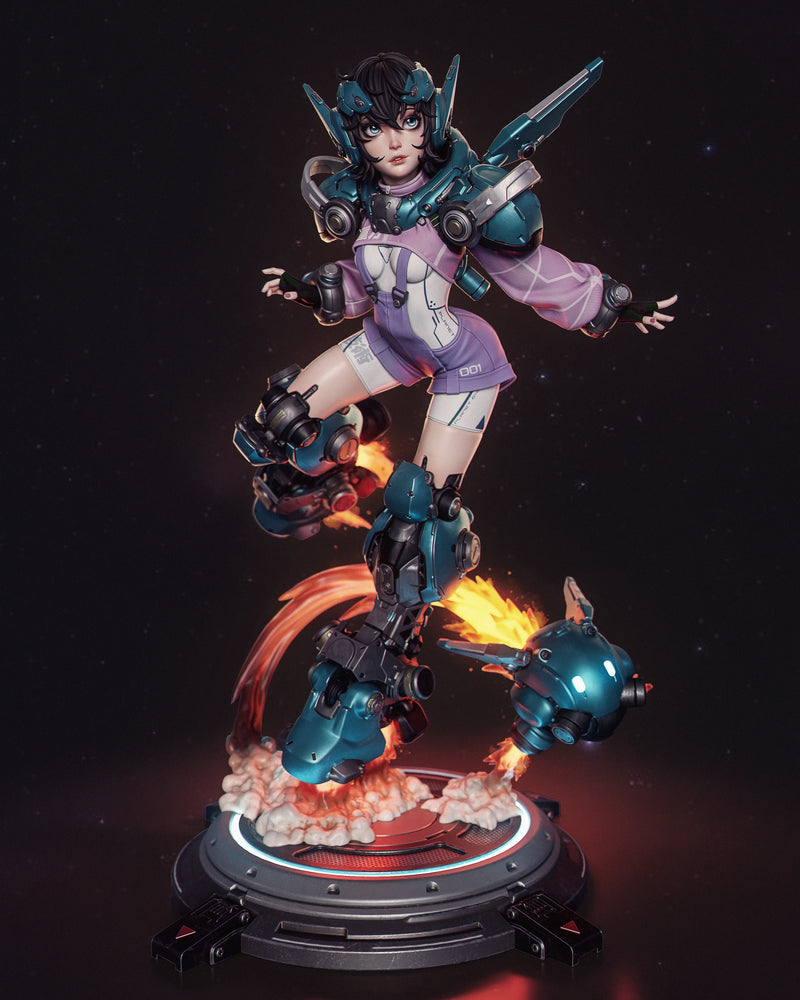 Nillai and BBlue Resin Statue - view 6