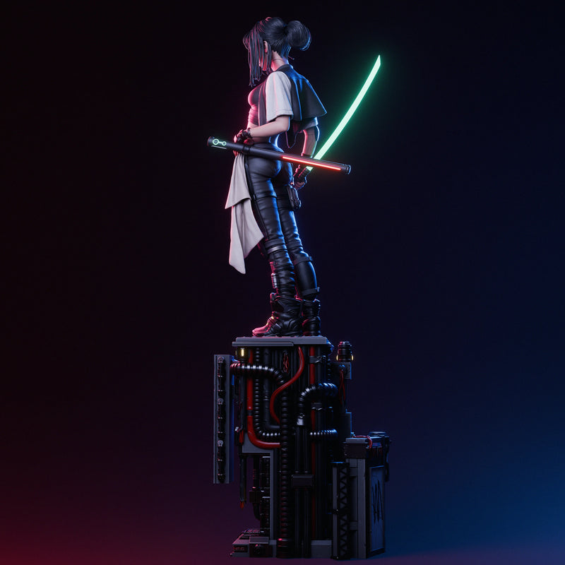 Cyber Samurai Resin Statue - view 6