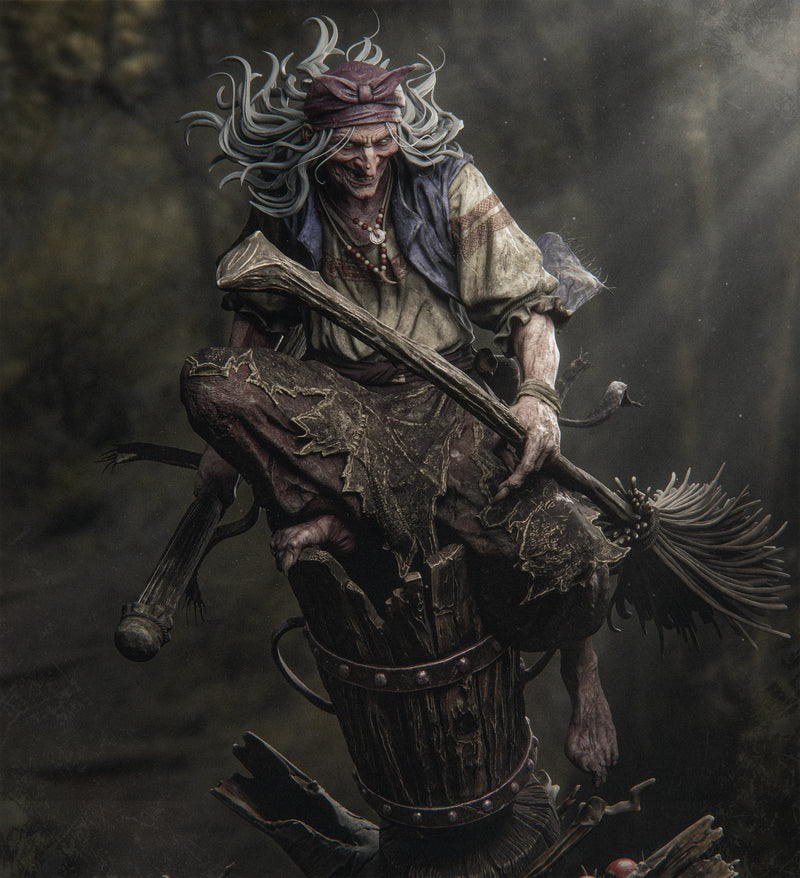 Baba Yaga Resin Statue - view 7
