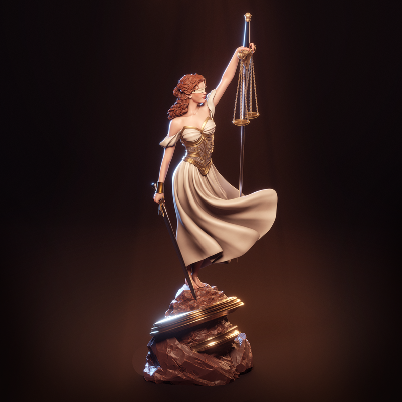 Justice Resin Statue - view 4
