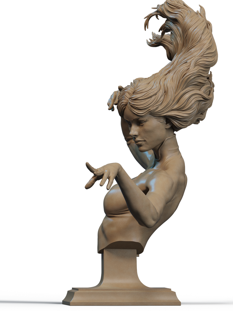 Invisible Woman Resin Bust - Design 2 - view 2