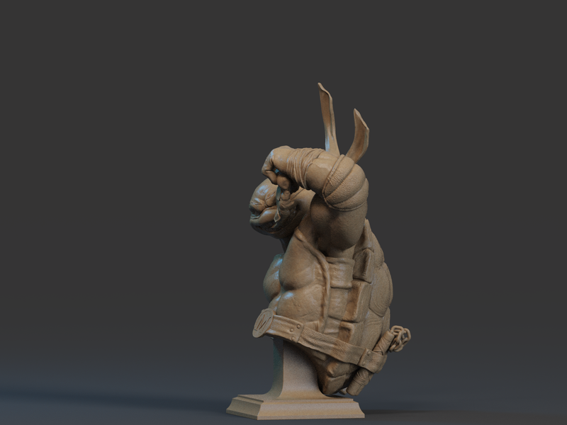 Michelangelo Resin Bust - view 3