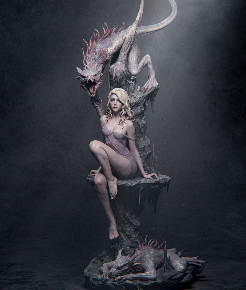 Elegy of the Wyrm Resin Statue - view 1