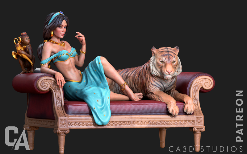 Jasmine Resin Statue - view 4