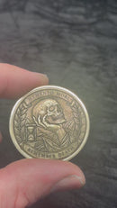 Griffon Coin 40mm Brass Engraved Mythical Griffin EDC Art Medallion