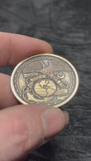 USMC Semper Fidelis Coin 40mm Engraved Eagle Globe Anchor Medallion