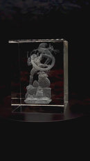 Alien vs Predator Diorama 3D Crystal Engraving – Large Sci-Fi Horror Laser Crystal Display