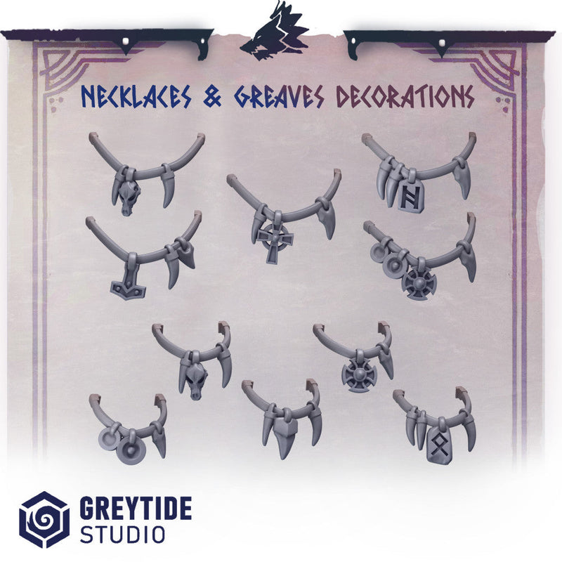 Primal Hounds Necklaces And Greaves Decorations