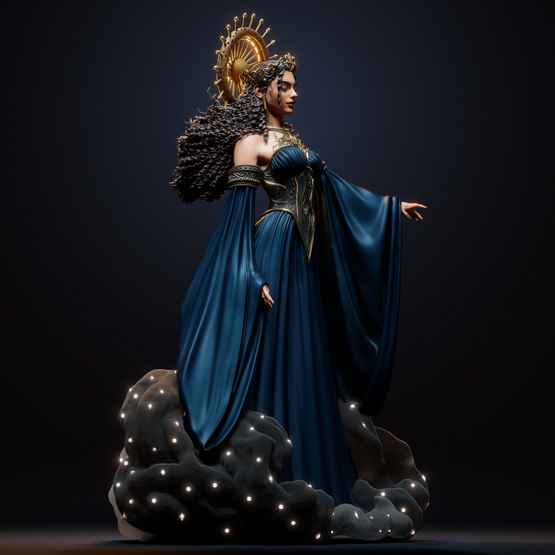 Nyx - Goddess of the Night Resin Statue - view 4