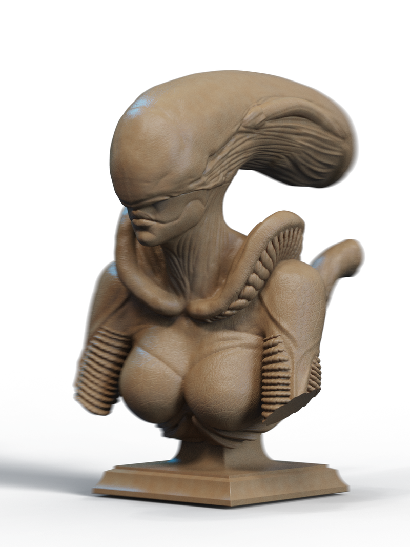 Alien Resin Bust - view 3