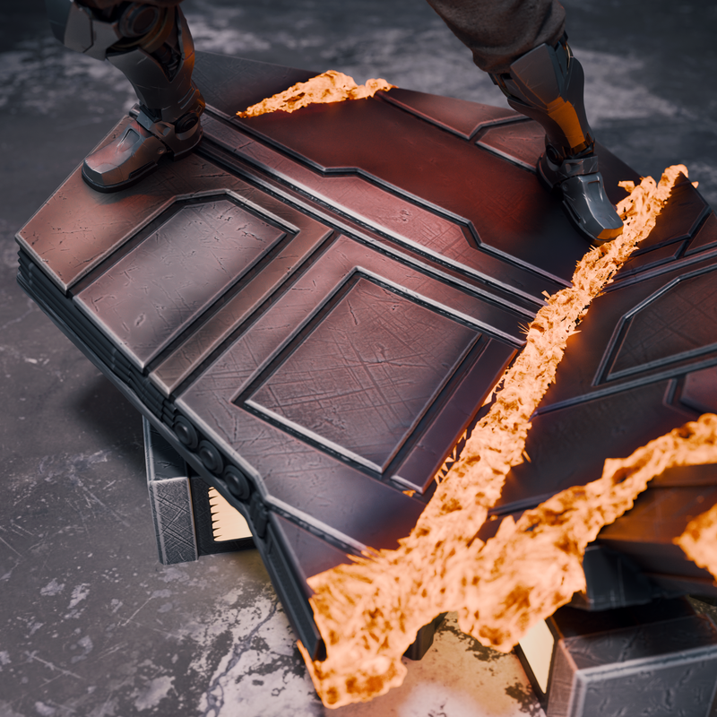 Ahsoka Tano vs Darth Maul Resin Diorama - view 2