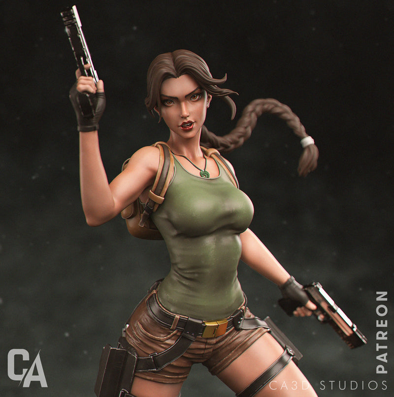 Lara Croft Resin Statue - view 1