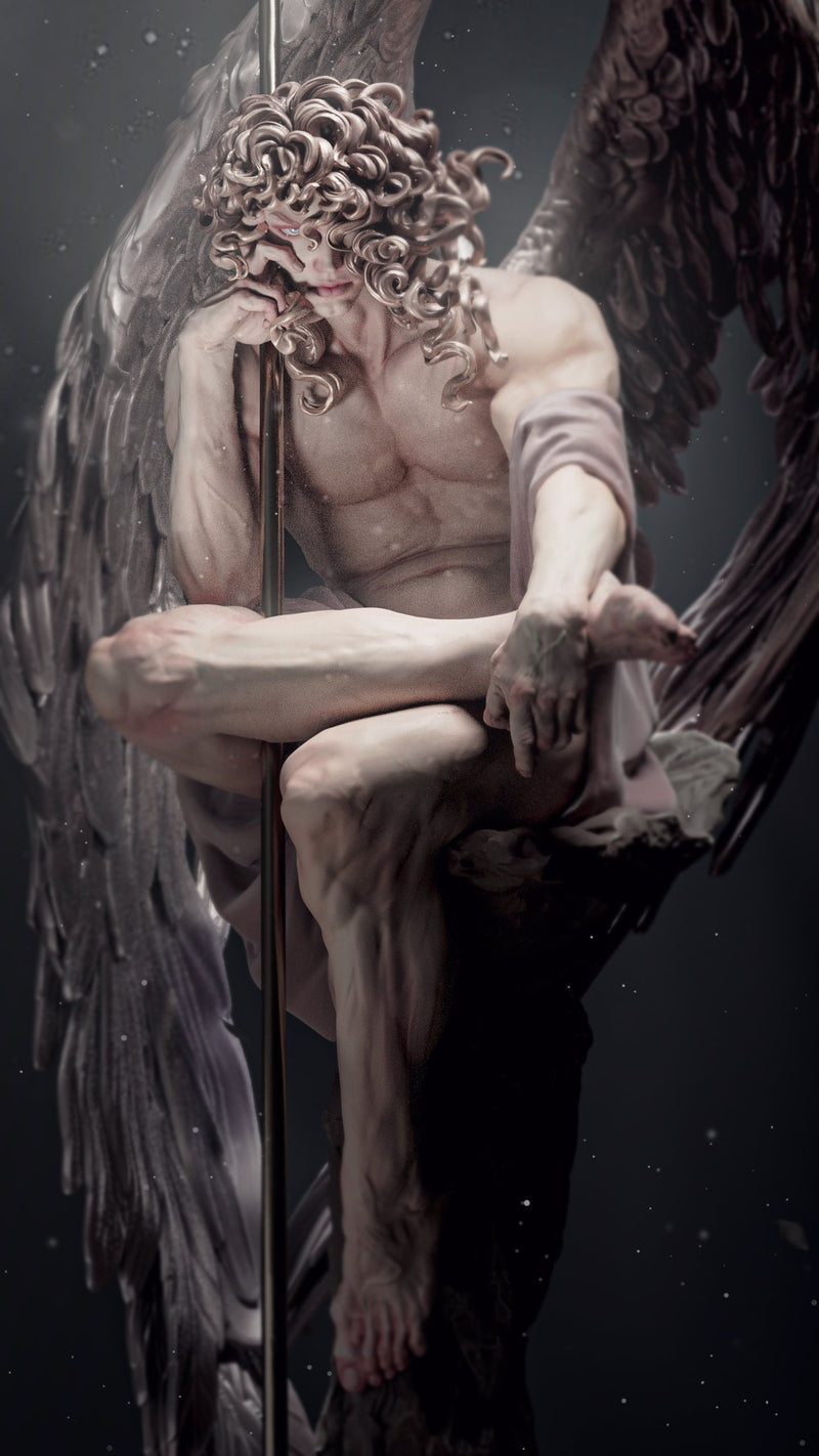 Fallen Angel Resin Statue - view 5
