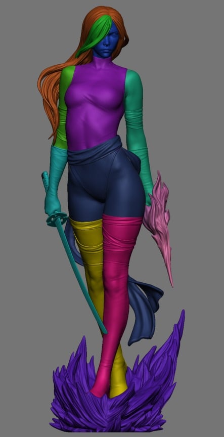 Psylocke Resin Statue - Design 2 - view 6