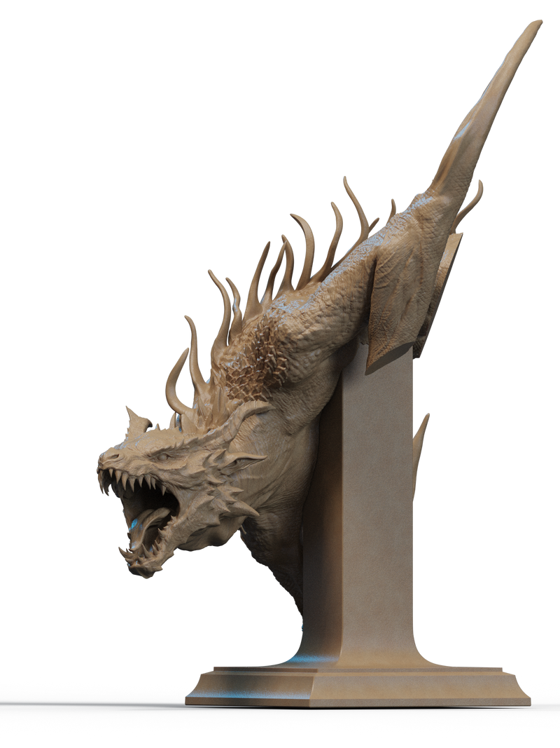 Elegy of the Wyrm Resin Bust - view 5