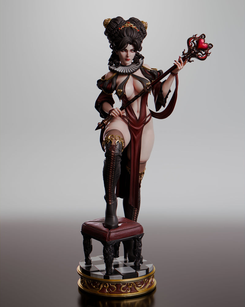 Queen of Hearts Resin Statue - view 1
