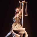 Justice Resin Statue - view 1