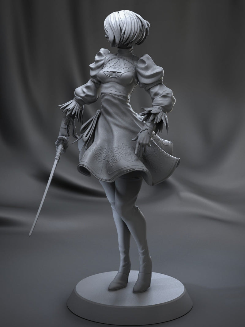 2B Resin Statue - Design 1 - view 4