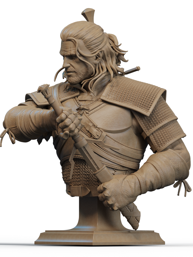 Geralt Resin Bust - view 2