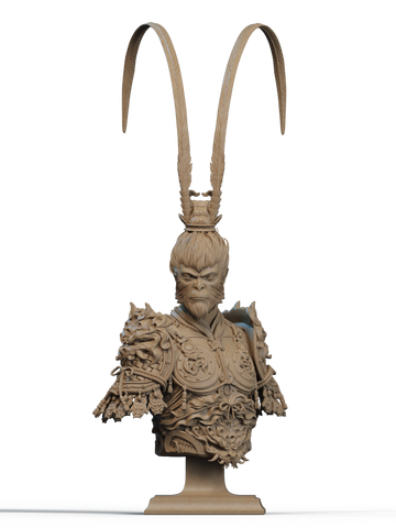 Wukong Resin Bust - view 1