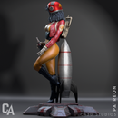 Retro Astronaut Resin Statue - view 2