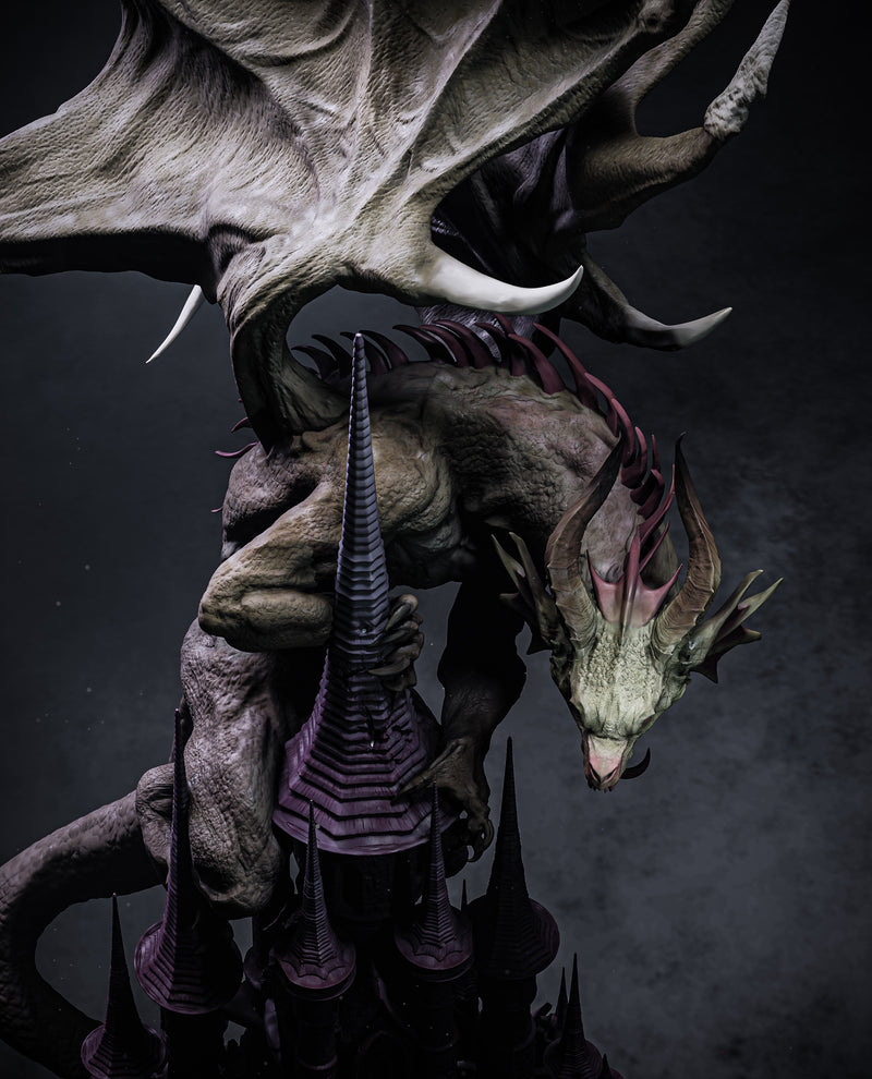Mysterious Dragon Resin Statue - view 5