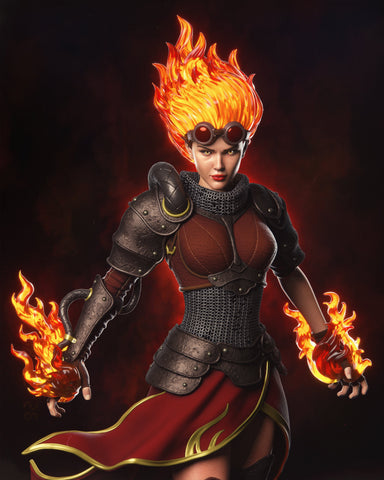 Chandra Resin Statue - view 1