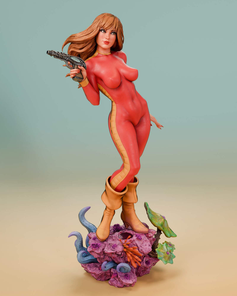 Barbarella Resin Statue - view 1