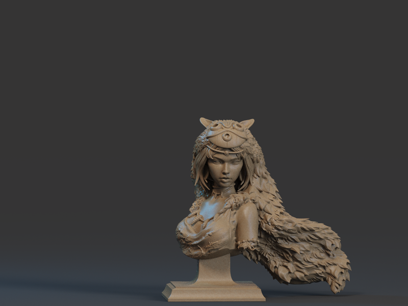 Mononoke Resin Bust - view 2