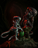 Alien Resin Statue - view 4